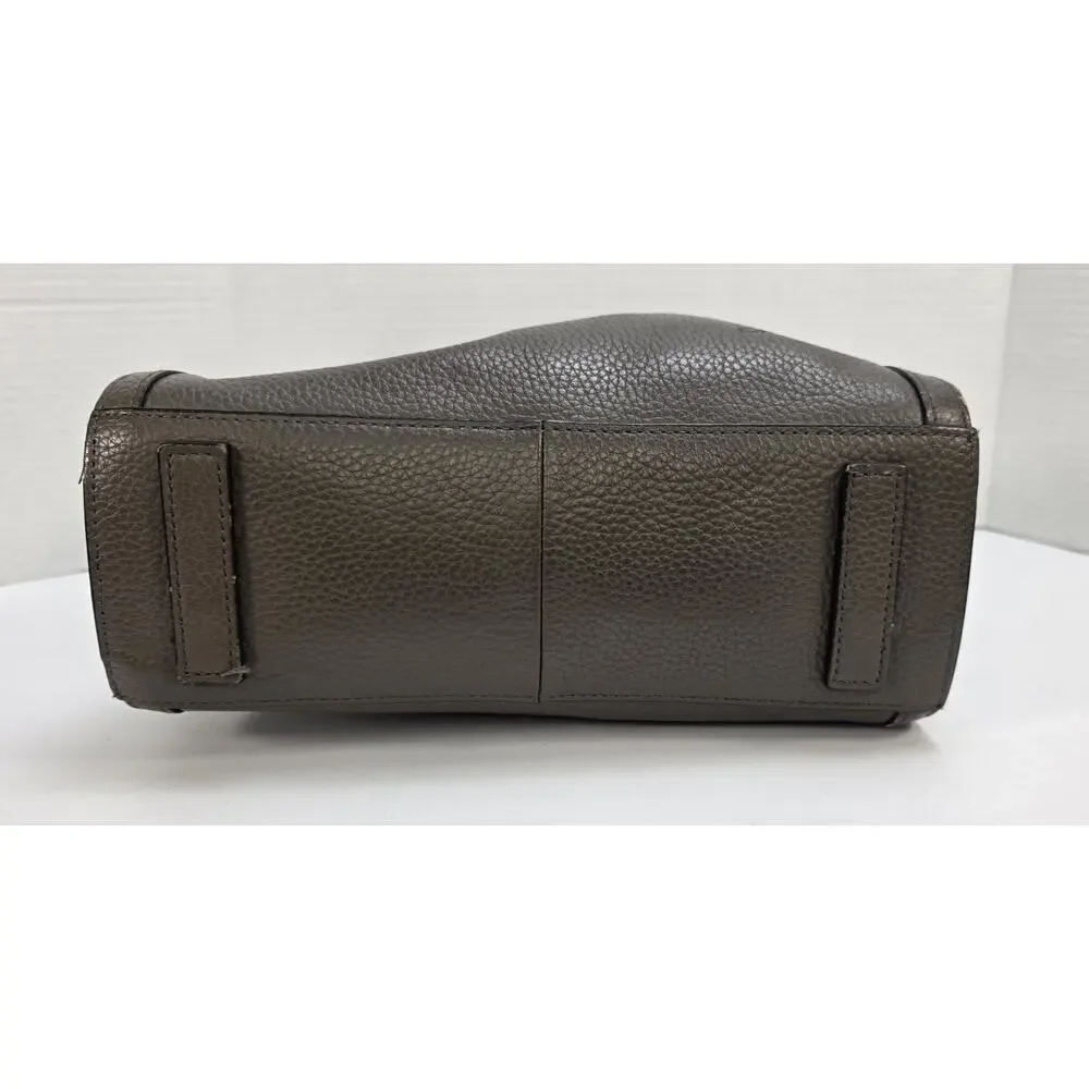 Gerard Henon Gray Leather‎ Handbag Satchel Shoulder Bag